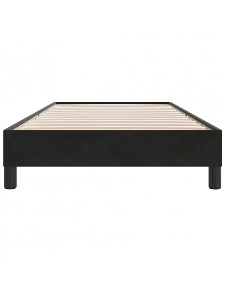 Giroletto senza Materasso Nero 100x210 cm in Velluto