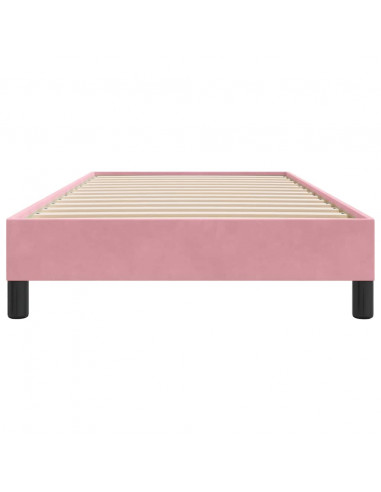 Giroletto senza Materasso Rosa 100x210 cm in Velluto