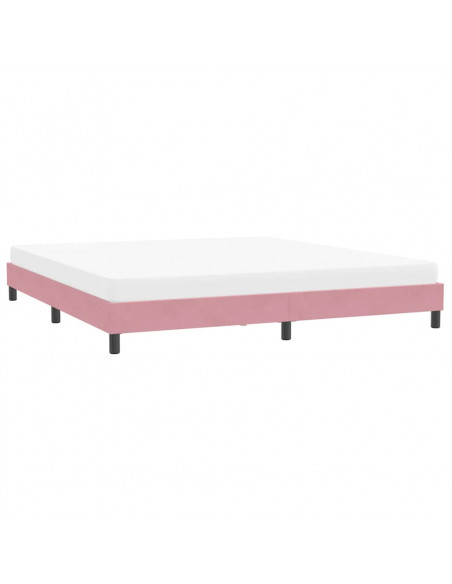 Giroletto senza Materasso Rosa 200x210 cm in Velluto