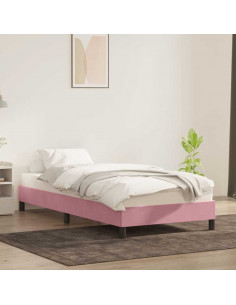Giroletto senza Materasso Rosa 80x210 cm in Velluto 2