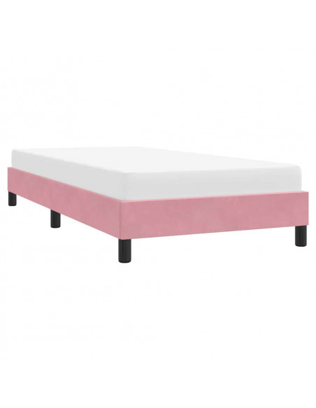 Giroletto senza Materasso Rosa 80x210 cm in Velluto