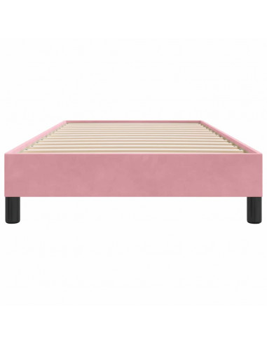 Giroletto senza Materasso Rosa 80x210 cm in Velluto