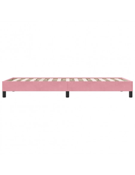 Giroletto senza Materasso Rosa 80x210 cm in Velluto