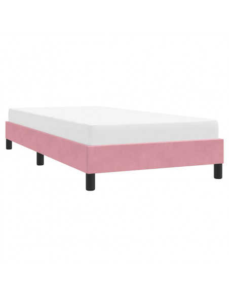 Giroletto senza Materasso Rosa 90x210 cm in Velluto