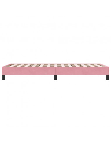 Giroletto senza Materasso Rosa 90x210 cm in Velluto