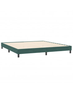 Giroletto senza Materasso Verde Scuro 200x210 cm in Velluto