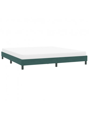 Giroletto senza Materasso Verde Scuro 200x210 cm in Velluto