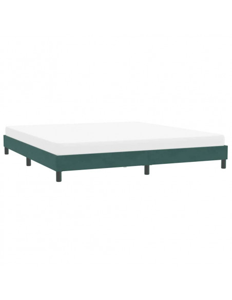 Giroletto senza Materasso Verde Scuro 200x210 cm in Velluto