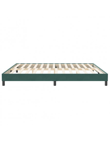 Giroletto senza Materasso Verde Scuro 200x210 cm in Velluto