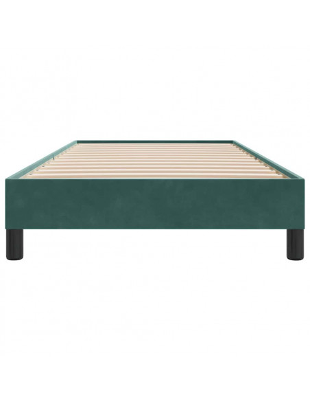 Giroletto senza Materasso Verde Scuro 90x210 cm in Velluto
