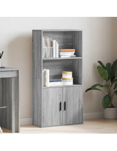 Libreria Grigio Sonoma 60x24x120 cm in Truciolato 2