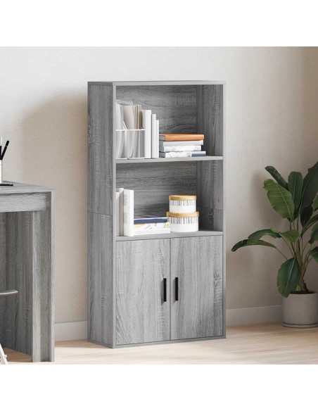 Libreria Grigio Sonoma 60x24x120 cm in Truciolato