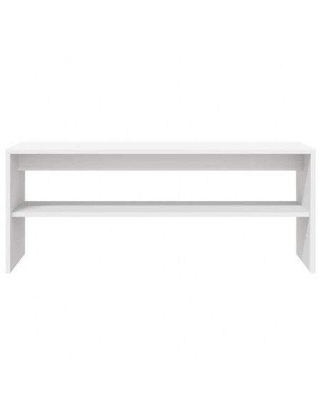 Mobile Porta TV Bianco 100x40x40 cm in Legno Multistrato