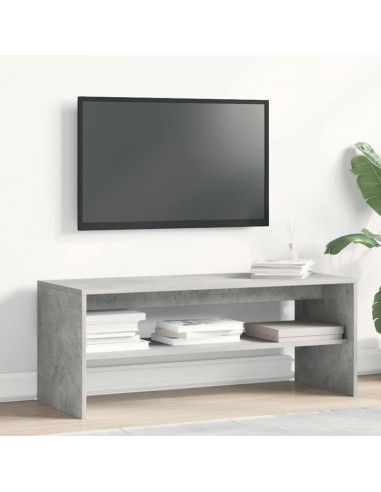 Mobile Porta TV Grigio Cemento 100x40x40cm in Legno Multistrato
