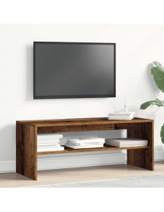 Mobile Porta TV Legno Vecchio 100x40x40 cm in Truciolato 2