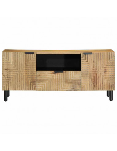 Mobile Porta TV Marrone 105x33x46cm in Legno Massello di Mango