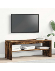 Mobile Porta TV Rovere Fumo 100x40x40 cm in Legno Multistrato 2