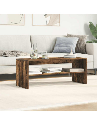 Mobile Porta TV Rovere Fumo 100x40x40 cm in Legno Multistrato