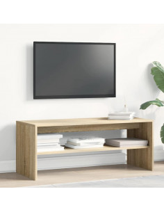 Mobile Porta TV Rovere Sonoma 100x40x40 cm in Legno Multistrato 2