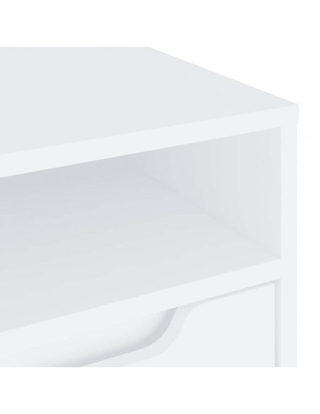 Mobile TV VISNES Bianco 100x40x38 cm in Legno Multistrato