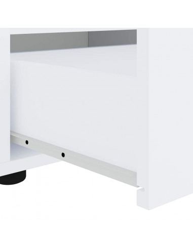 Mobile TV VISNES Bianco 100x40x38 cm in Legno Multistrato
