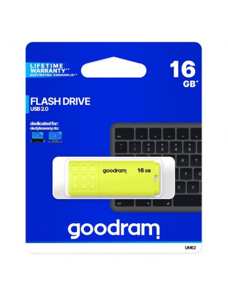 PENDRIVE GOODRAM 16GB UME2 YELLOW USB 2.0