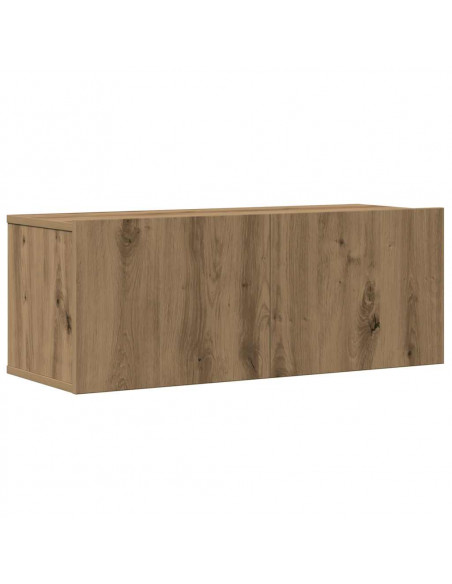 Set Mobile TV 6 pz Montato a Parete Rovere in Legno Multistrato