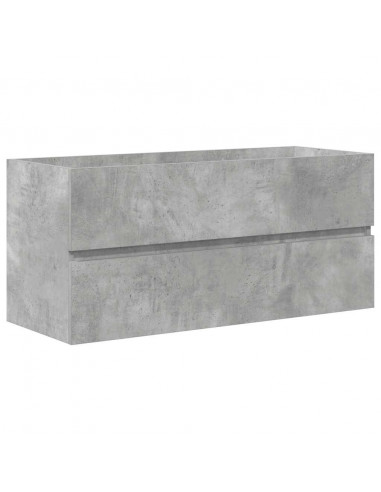 Set Mobili da Bagno 2 pz Grigio Cemento in Legno Multistrato