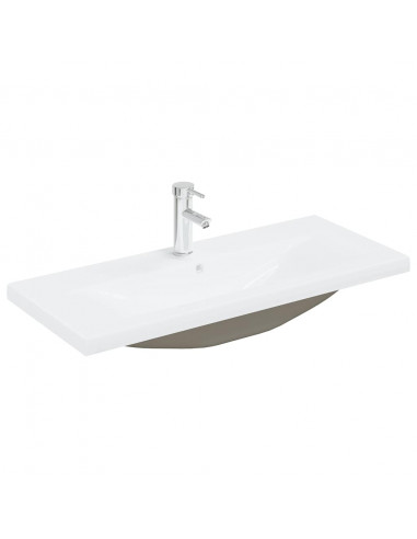 Set Mobili da Bagno 3 pz Grigio Cemento in Legno Multistrato