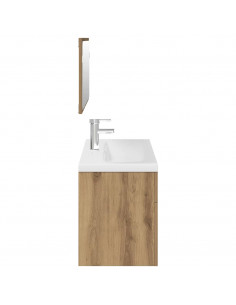 Set Mobili da Bagno 3 pz Rovere Artigianale Legno Multistrato 2