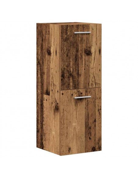 Set Mobili da Bagno 4 pz Legno Antico in Legno Multistrato