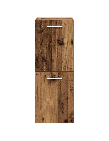 Set Mobili da Bagno 4 pz Legno Antico in Legno Multistrato