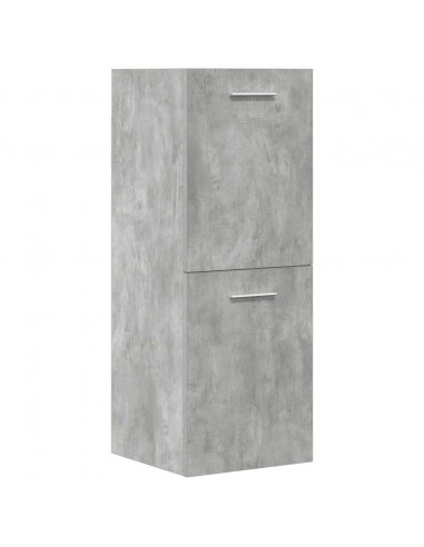 Set Mobili da Bagno 5 pz Grigio Cemento in Legno Multistrato