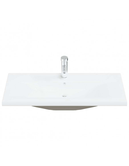 Set Mobili da Bagno 5 pz Grigio Cemento in Legno Multistrato