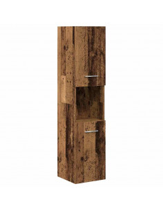 Set Mobili da Bagno 5 pz Legno Antico in Legno Multistrato 2