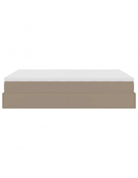 Struttura Letto Pouf con Materasso 140x190 cm Similpelle