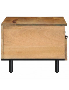 Tavolino da Salotto Marrone 80x54x40 cm Legno Massello di Mango