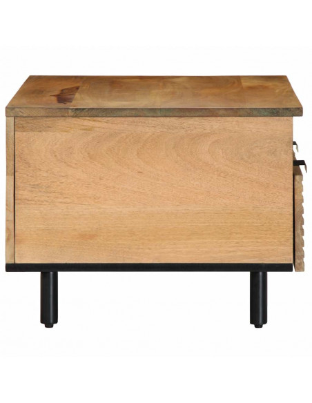 Tavolino da Salotto Marrone 80x54x40 cm Legno Massello di Mango