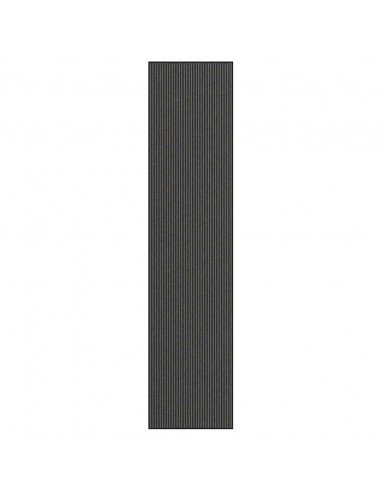 Zerbino a Strisce Nere e Grigie 115x500 cm