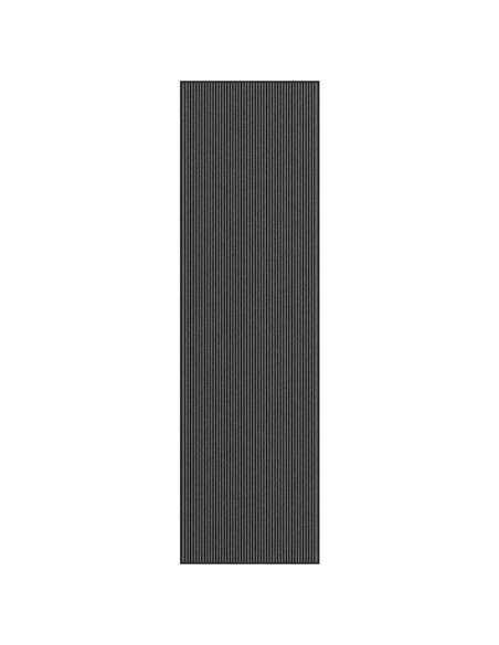 Zerbino a Strisce Nere e Grigie 115x400 cm