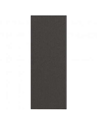 Zerbino a Strisce Nere e Grigie 115x300 cm