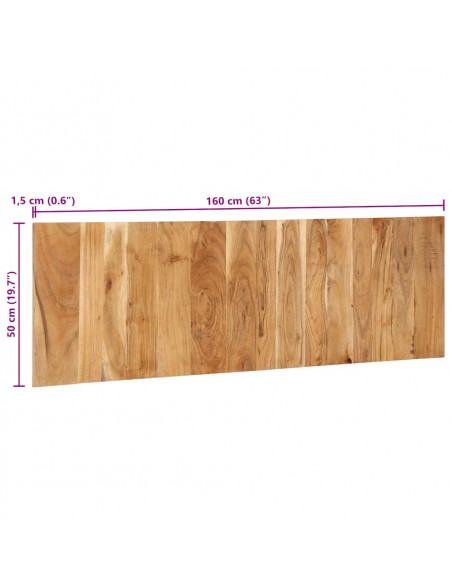 Testiera 160 cm in Legno Massello di Acacia
