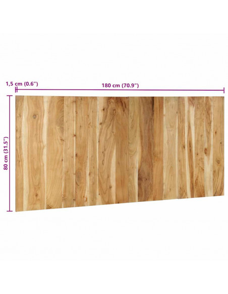 Testiera 180 cm in Legno Massello di Acacia