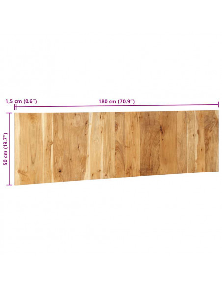 Testiera 180 cm in Legno Massello di Acacia