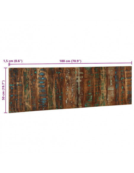 Testiera Multicolore 180 cm in Legno Massello Recupero