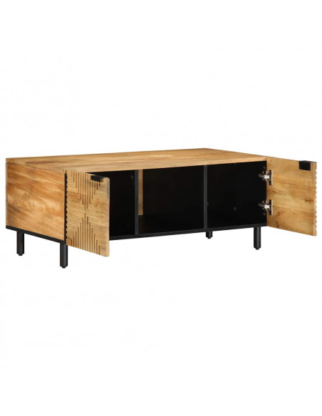 Tavolino da Salotto Marrone 100x54x40cm Legno Massello di Mango