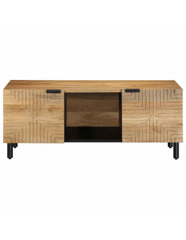 Tavolino da Salotto Marrone 100x54x40cm Legno Massello di Mango