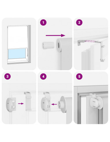 Tenda a Rullo Doccia 110x240 cm Larghezza Tessuto 106 cm