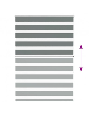 Tenda a Rullo Zebra Larghezza Tessuto 125,9 cm Poliestere