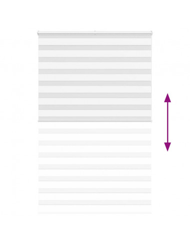 Tenda a Rullo Zebra Larghezza Tessuto 135,9 cm Poliestere